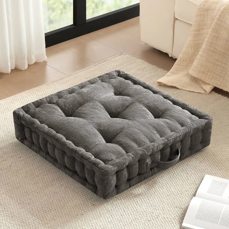Intelligent Design Azza Poly Chenille Square Floor Pillow Cushion