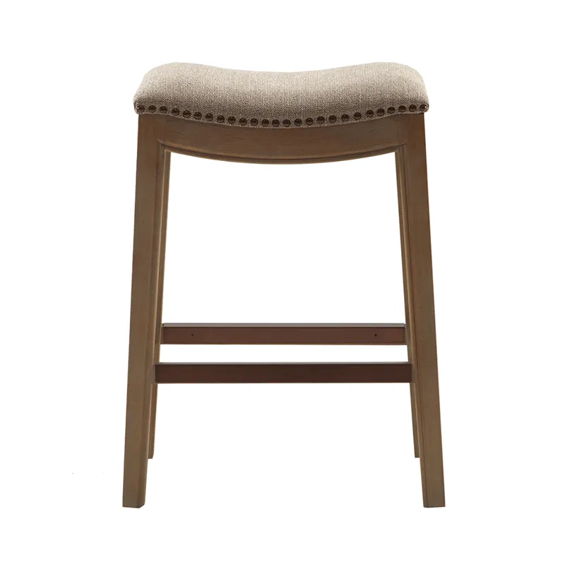 Belfast Saddle Counter Stool - Linen