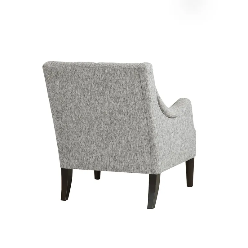 Qwen Button Tufted Accent Chair - Grey