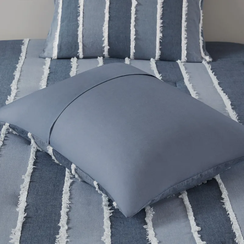 INK+IVY Shay 3 Piece Striped Cotton Comforter Set