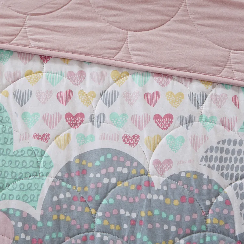 Urban Habitat Kids Cloud  Reversible Cotton Quilt Set with Throw Pillows