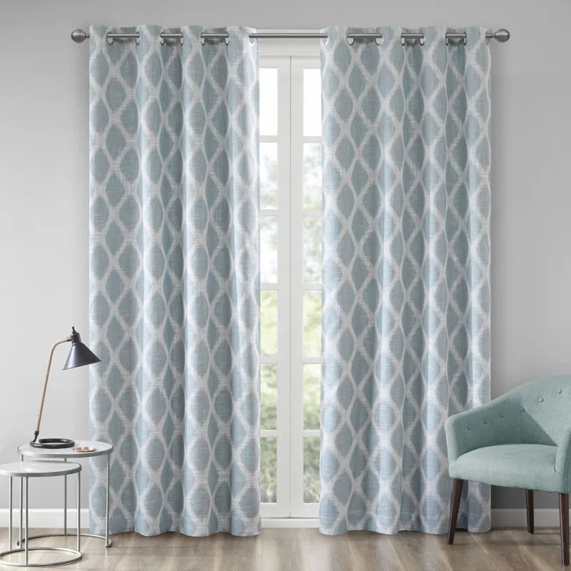 SunSmart Blakesly Printed Ikat Blackout Curtain Panel