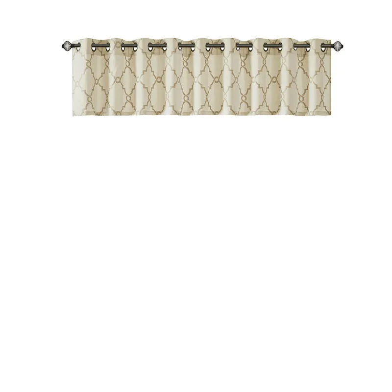 Madison Park Saratoga Fretwork Print Grommet Top Window Valance