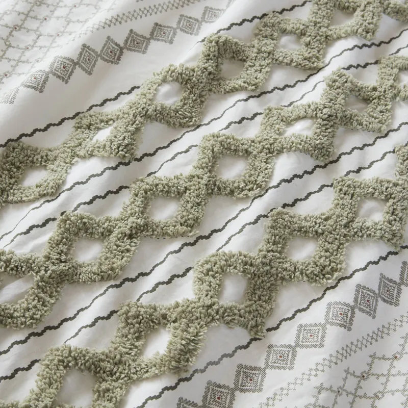 INK+IVY Imani Cotton Printed Comforter Set with Chenille