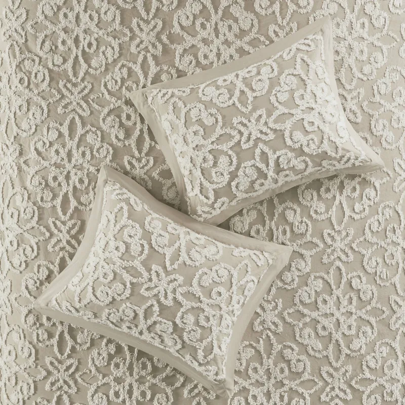 Madison Park Sabrina 3 Piece Tufted Cotton Chenille Bedspread Set