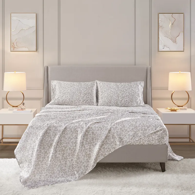 Madison Park Essentials Printed Satin Sheet Set
