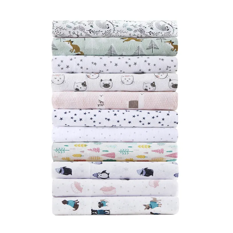 Intelligent Design Cozy Soft Cotton Flannel Printed Sheet Set