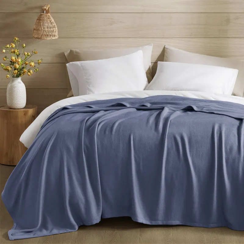 Bamboo Cotton Full/Queen Rayon from Bamboo Cotton Blanket - Navy