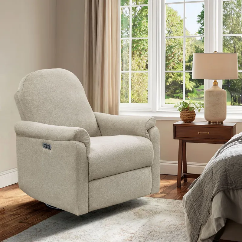 Madison Park Elio Power Recliner 3-in-1 with Swivel, Glider, Charging Station