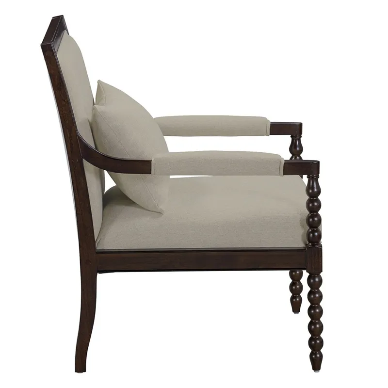 Philippe Accent Arm Chair - Morocco Brown/Taupe