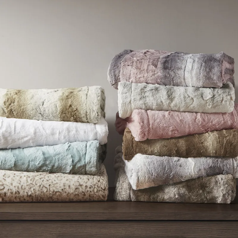 Madison Park Zuri Faux Fur Throw