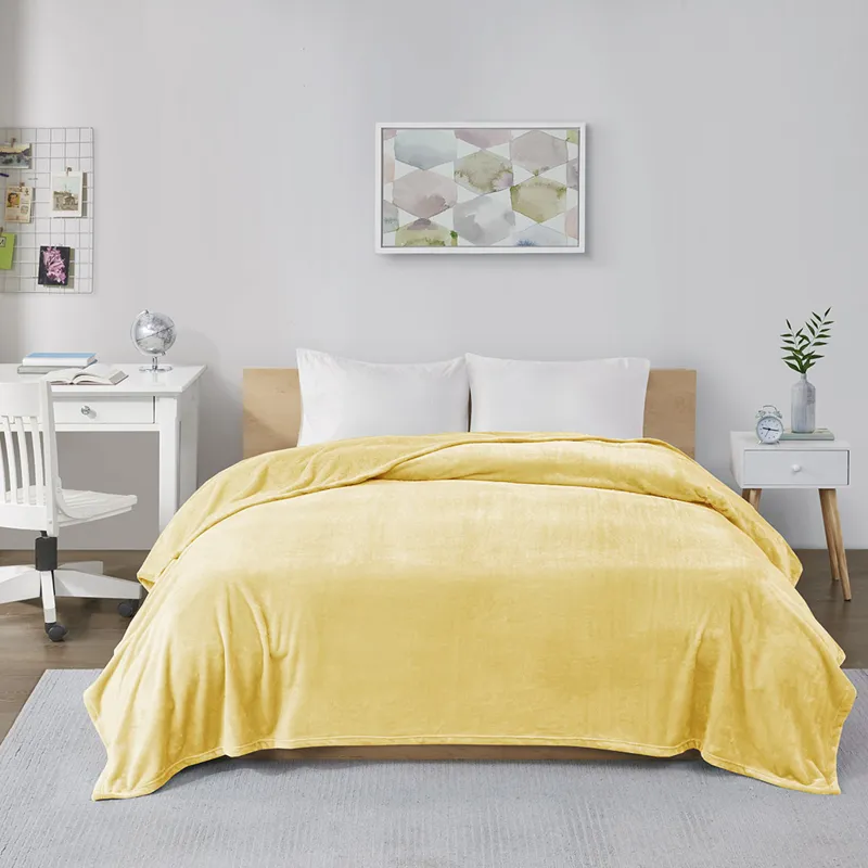 Intelligent Design Microlight Plush Oversized Blanket