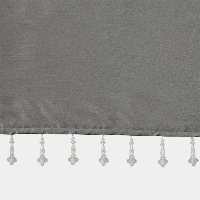 Madison Park Emilia Lightweight Faux Silk Valance With Beads