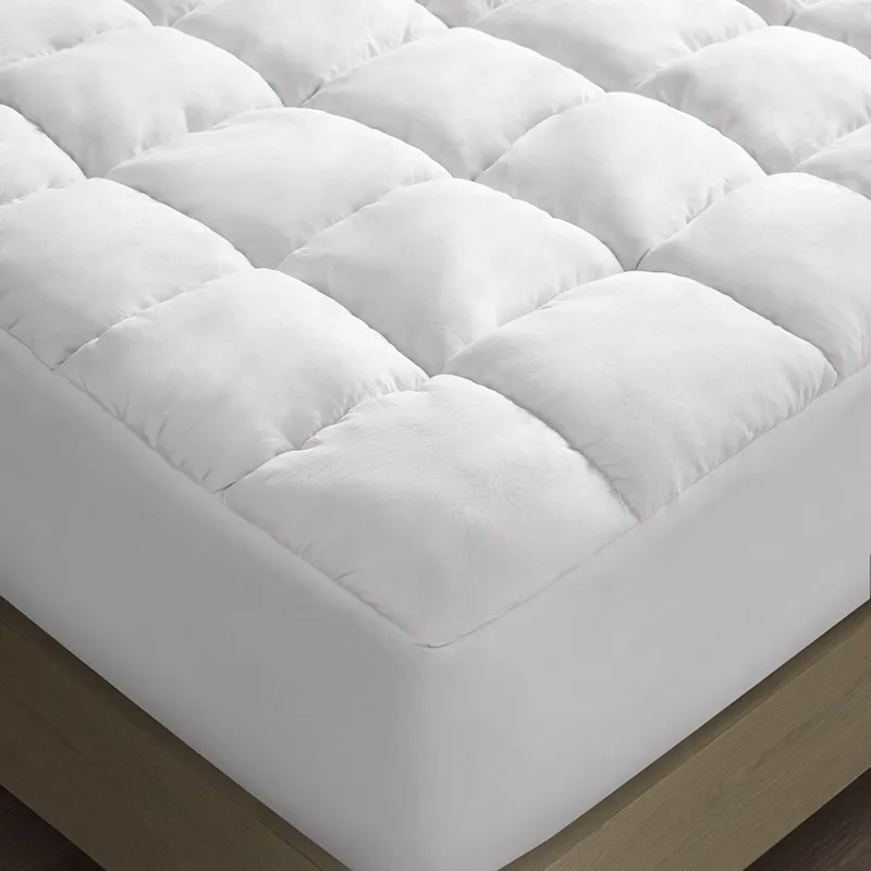 Dream Puff Full Overfilled Down Alternative Mattress Pad - White