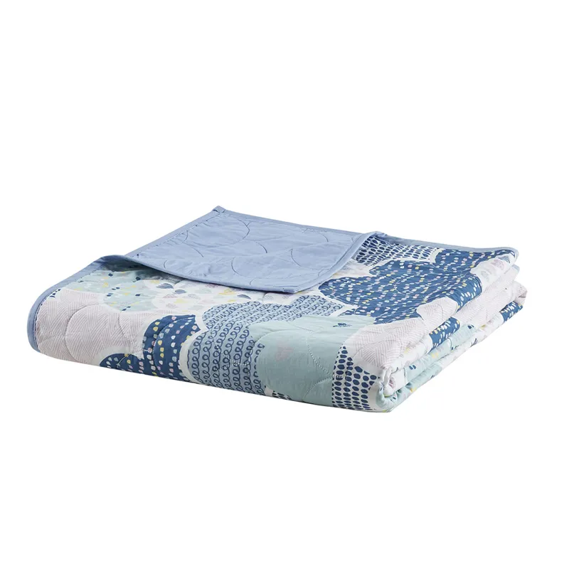Urban Habitat Kids Cloud  Reversible Cotton Quilt Set with Throw Pillows