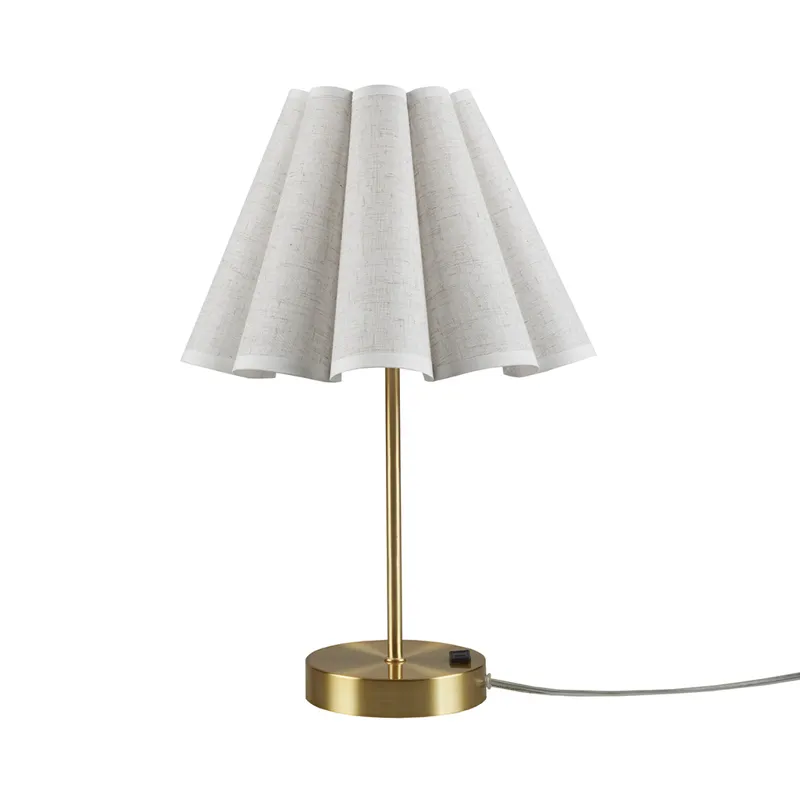 Chique Tap-Control and Dimmable Accent Table Lamp with Power Outlet - Gold