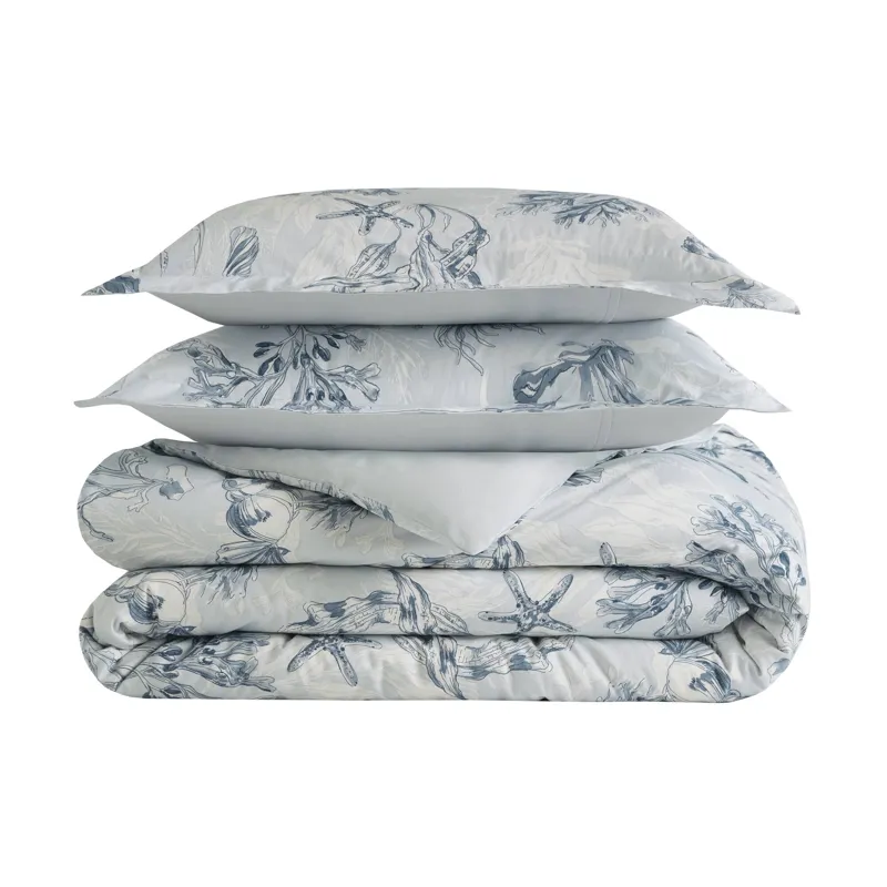 Harbor House Paros Coral Reef 100% Cotton Sateen Duvet Cover Set