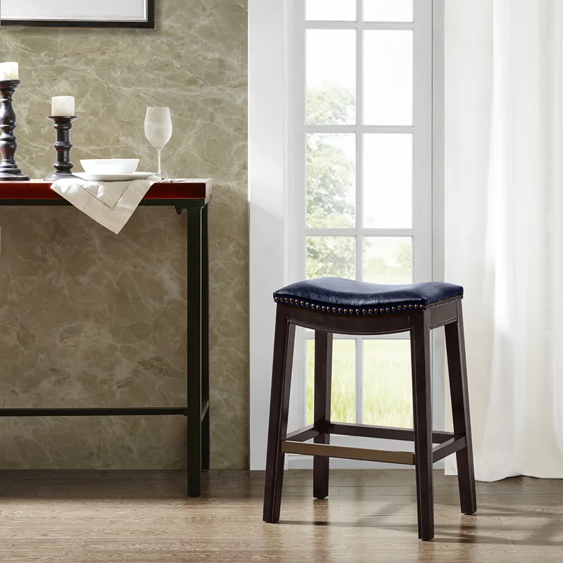 Belfast Saddle Counter Stool - Navy