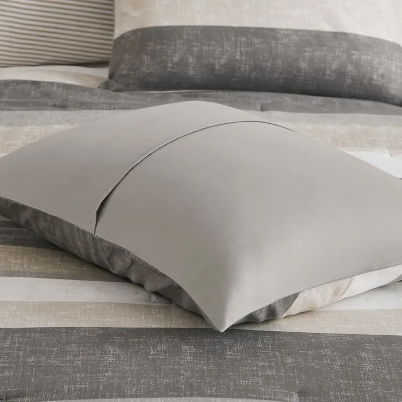 Madison Park Essentials Jaxon Stripe Comforter Set with Bed Sheets