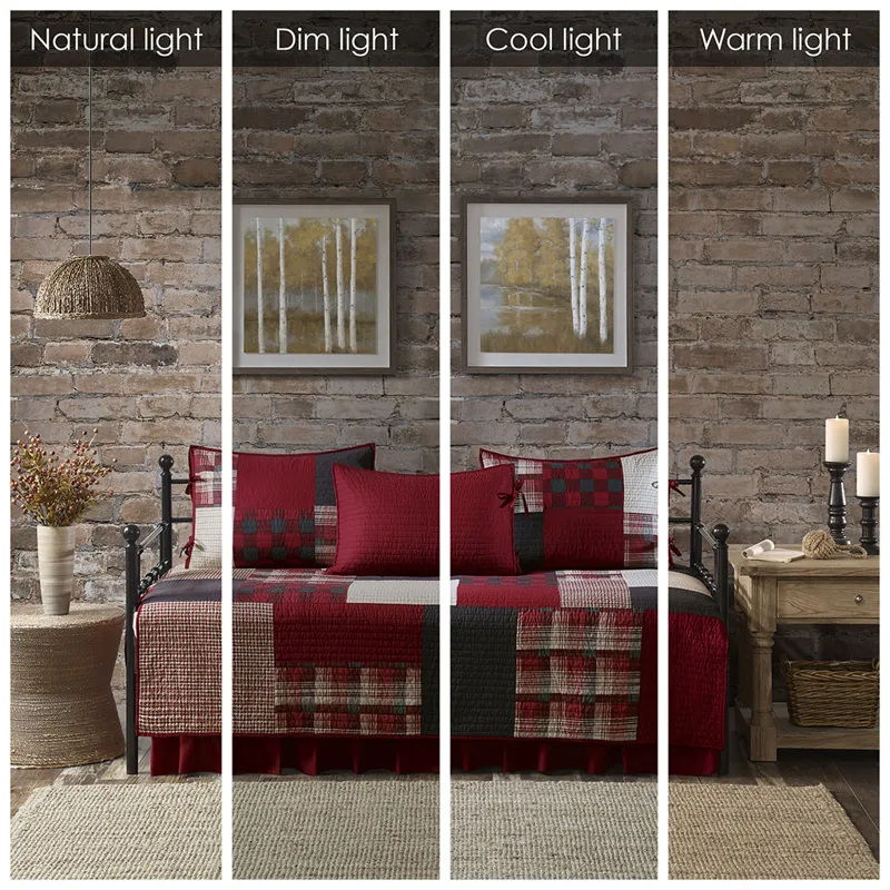 Woolrich Sunset 5 Piece Day Bed Cover Set - Red