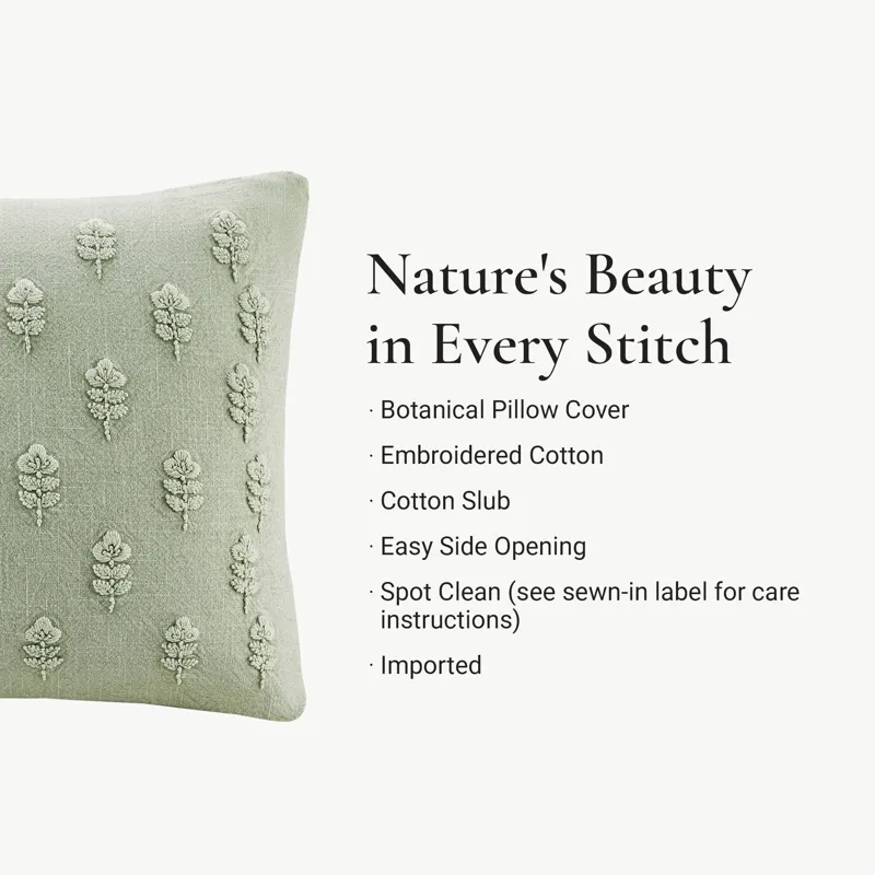 Harbor House Ave Botanical 1 Piece Cotton Pillow Cover