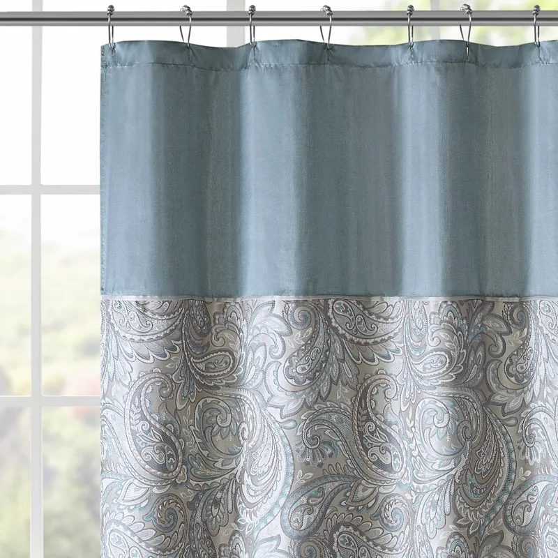 Madison Park Aubrey Jacquard Shower Curtain