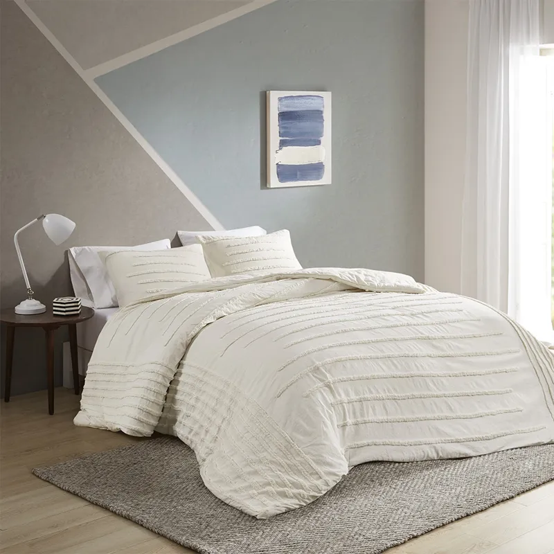 Urban Habitat Mercer 3 Piece Cotton Chenille Duvet Cover Set