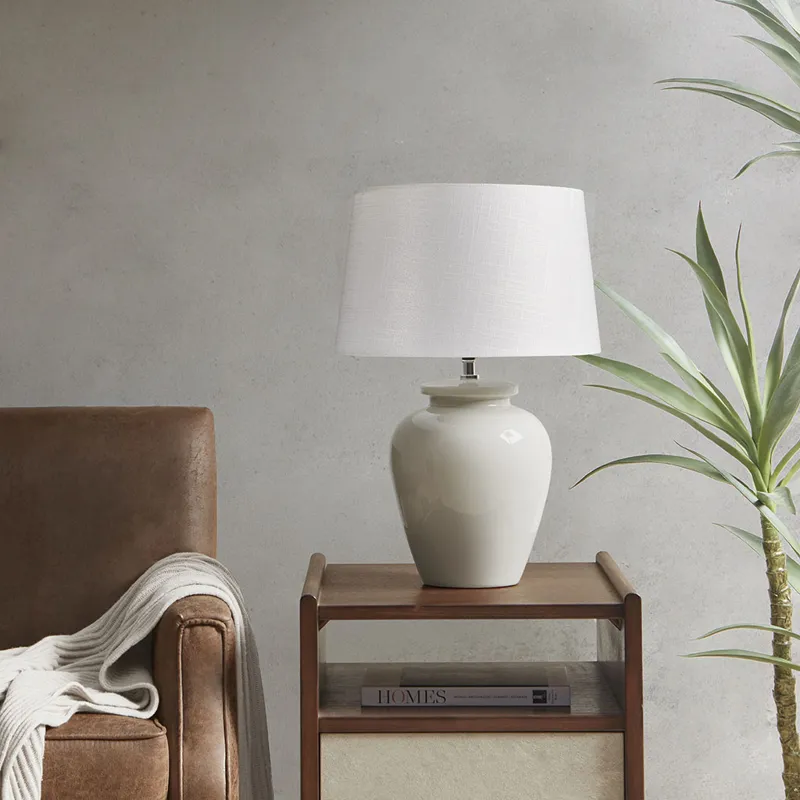 Anzio Ceramic Table Lamp - Cream