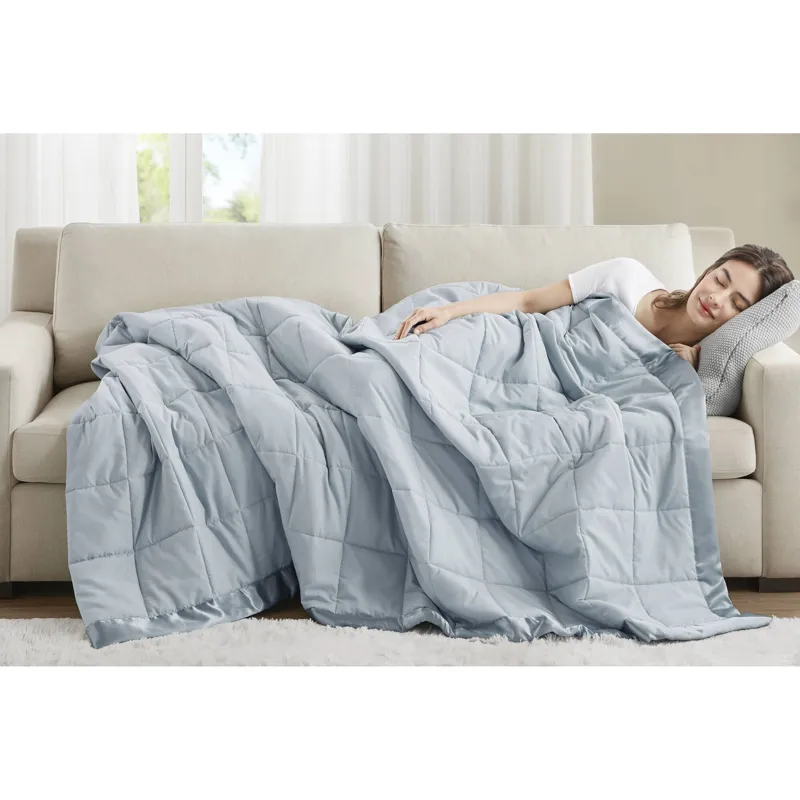 Madison Park Windom Lightweight Down Alternative Blanket with Satin Trim