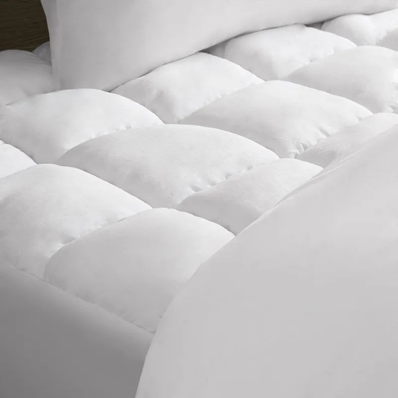 Dream Puff Full Overfilled Down Alternative Mattress Pad - White