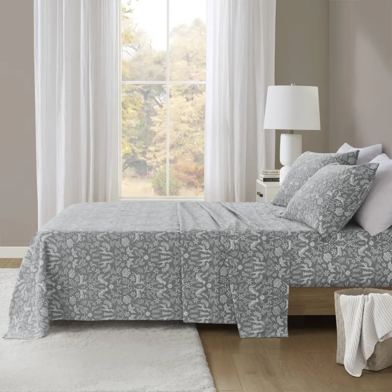 True North by Sleep Philosophy Cozy Cotton Flannel Printed Sheet Set