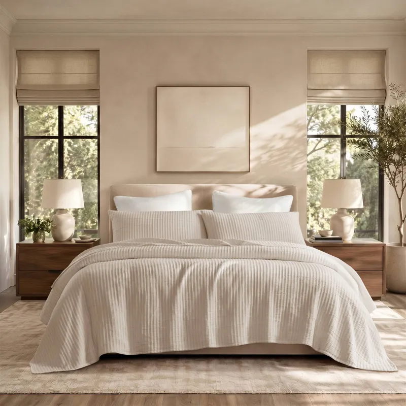Harbor House Hayden  3-Piece Cotton Blend Textured Knit Quilt Set