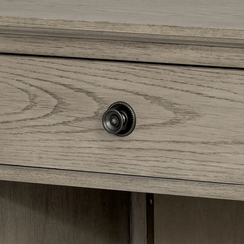 Victoria one-drawer wood nightstand with shelf - Reclaimed Grey