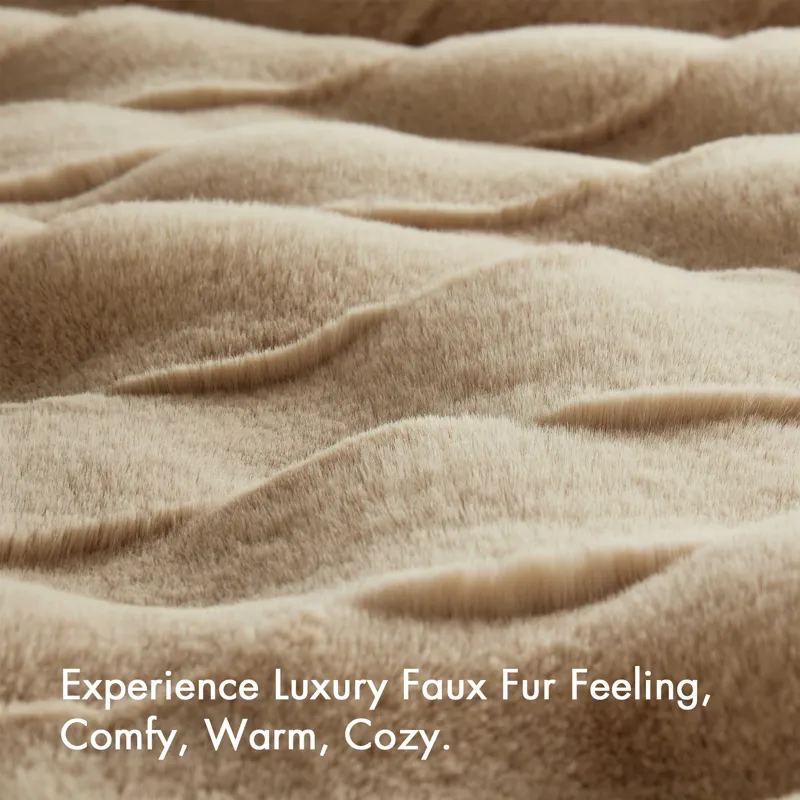 Madison Park Vivienne Faux Fur Throw