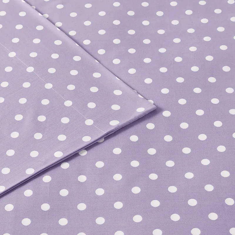 Mi Zone Polka Dot Printed 100% Cotton Sheet Set