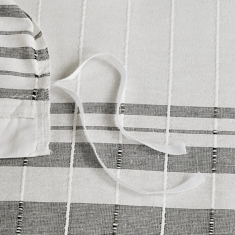 Morgan King/California King 5 Piece Cotton Jaquard Duvet Set - White/Grey