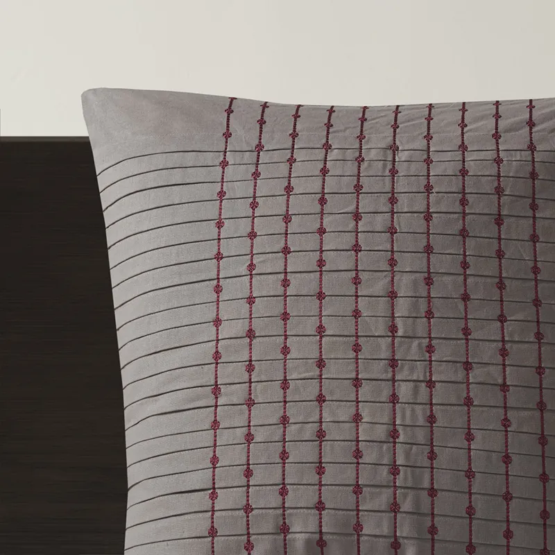 Cherry Blossom Euro Sham - Grey