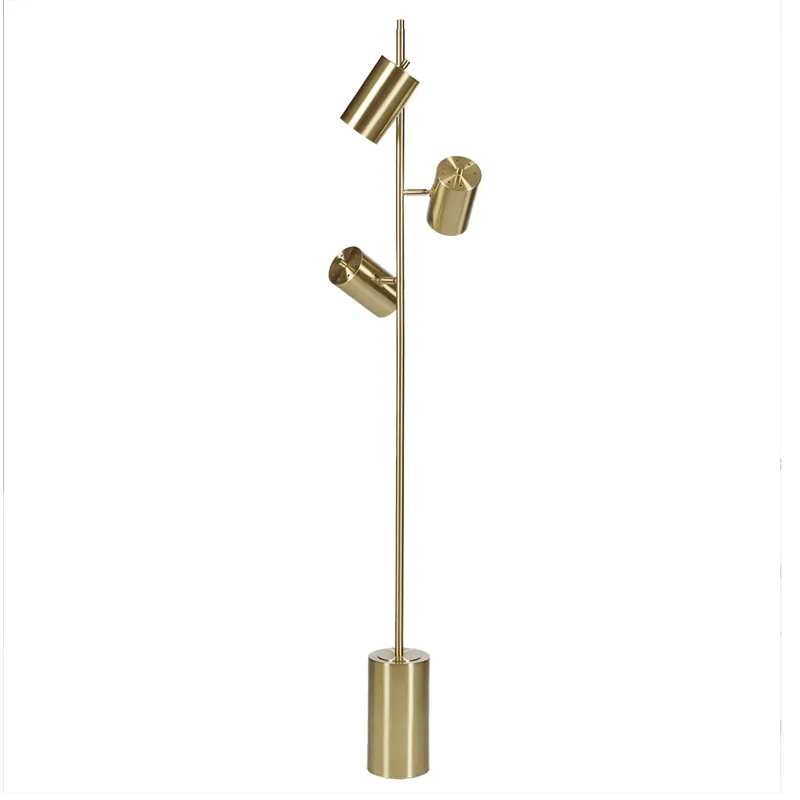 Alta 3-Light Metal Floor Lamp - Gold
