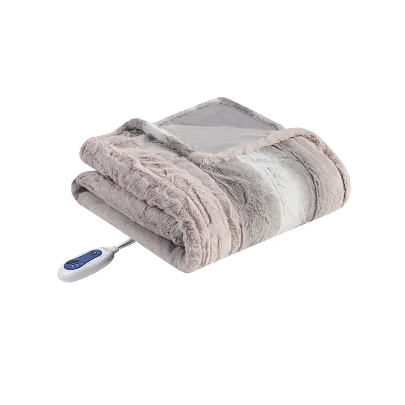 Beautyrest Zuri Oversized Faux Fur Heated Throw