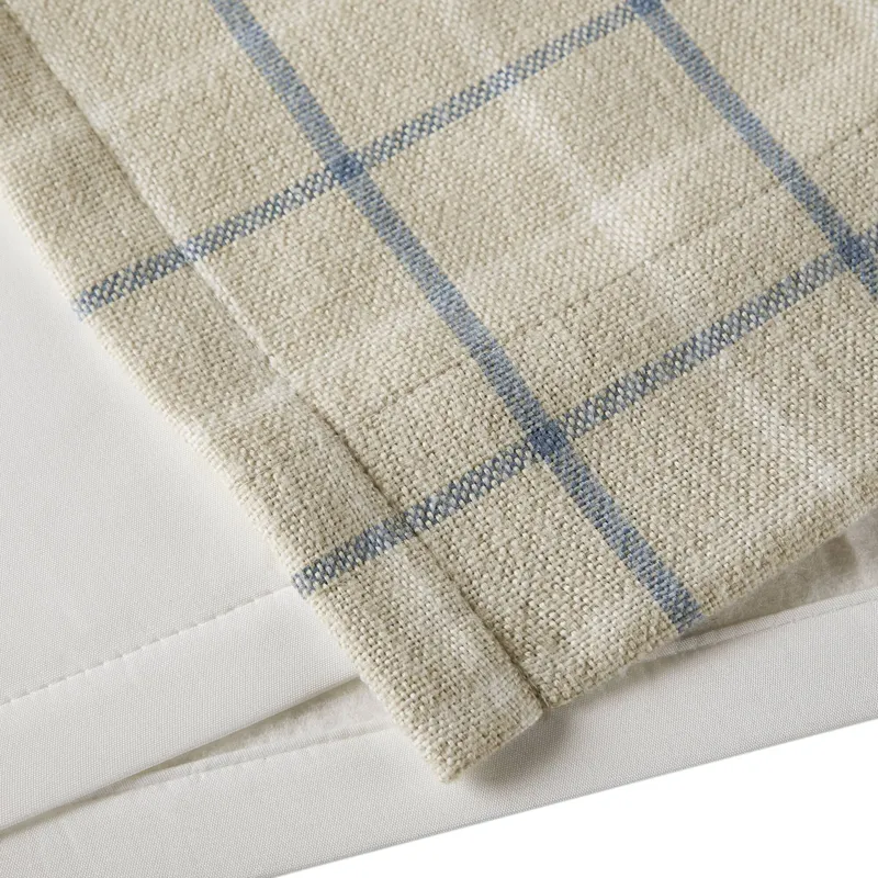 Madison Park Anaheim Plaid Rod Pocket and Back Tab Curtain Panel with Fleece Lining