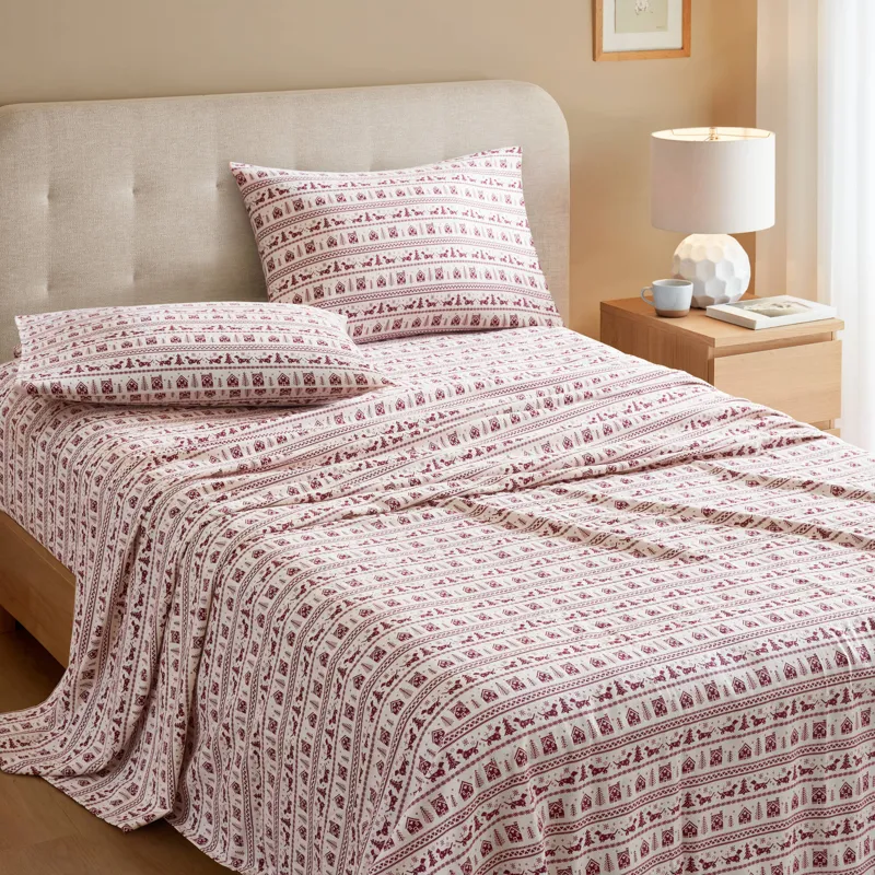 True North by Sleep Philosophy Cozy Cotton Flannel Printed Sheet Set