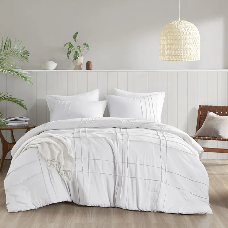 Comfort Spaces Walker Soft Washed Pleated Comforter Set