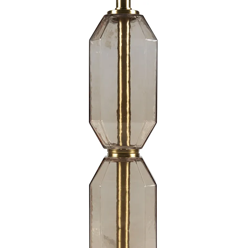 Zirconia Faceted Brown Glass Table Lamp - Brown