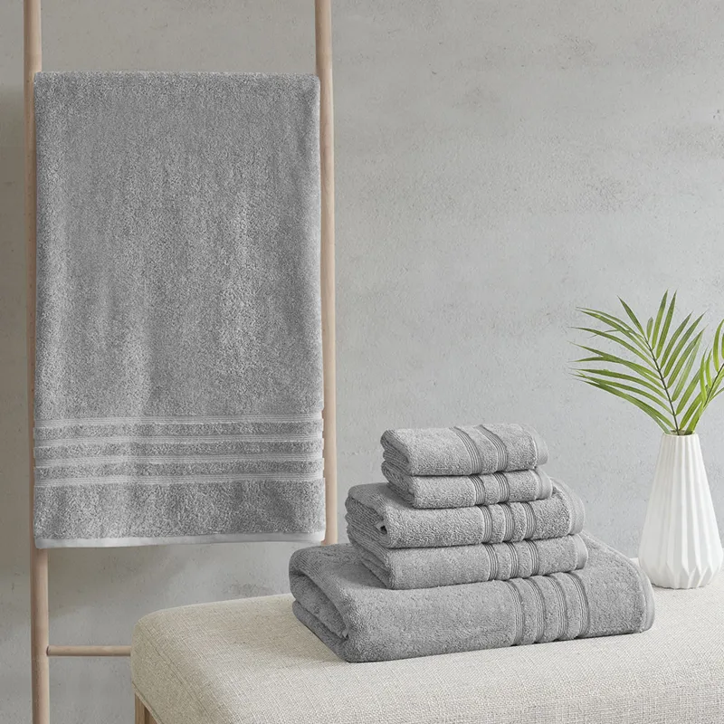 Nurture Sustainable Antimicrobial Bath Towel 6 Piece Set - Grey