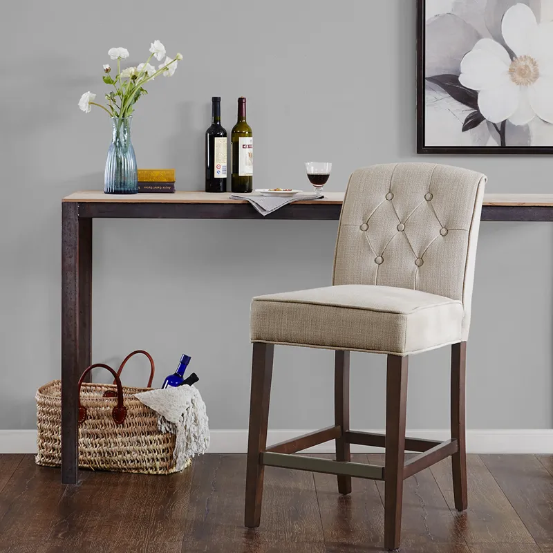 Marian Tufted Counter Stool - Tan