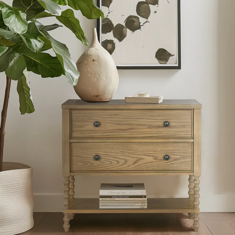 Beckett 2 Drawer Accent Chest - Natural
