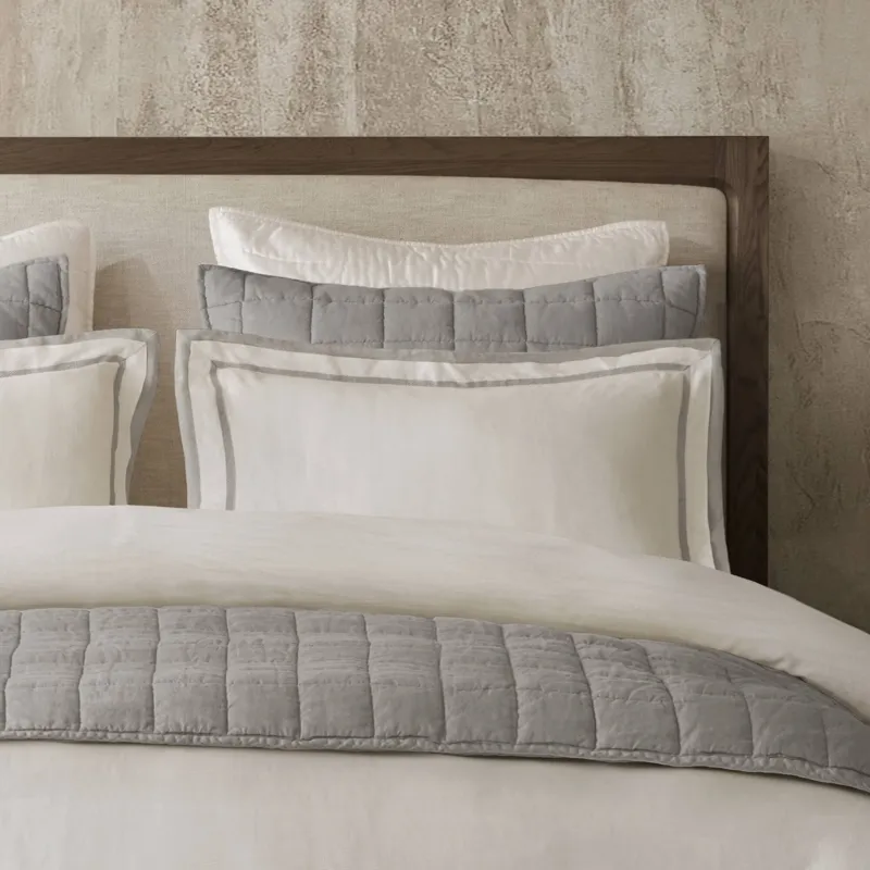 Harbor House Linen Blend Double Flange Duvet Cover Set