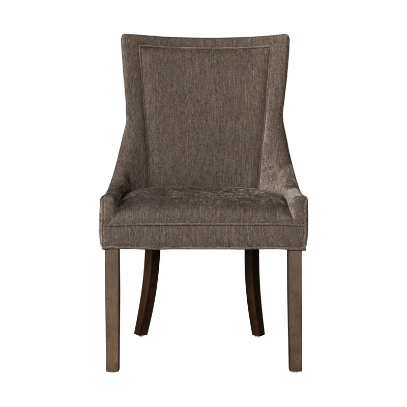 Ultra Ultra Upholstered Dining Side Chairs with wood legs (Set of 2) - Brown