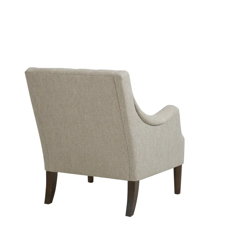 Qwen Button Tufted Accent Chair - Beige