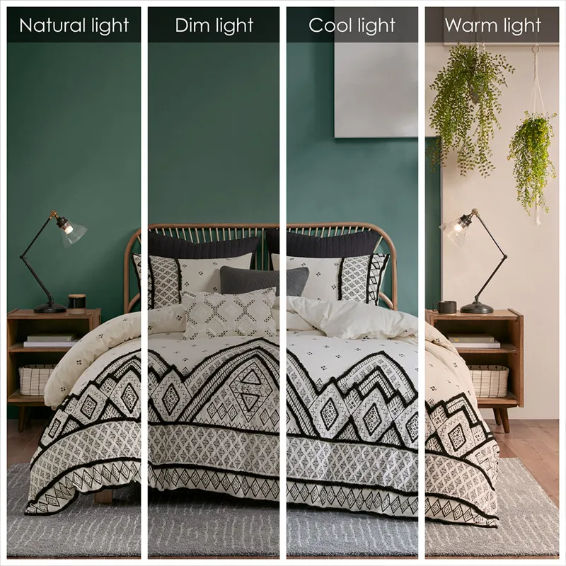 INK+IVY Marta 3 Piece Flax and Cotton Blended Duvet Cover Set